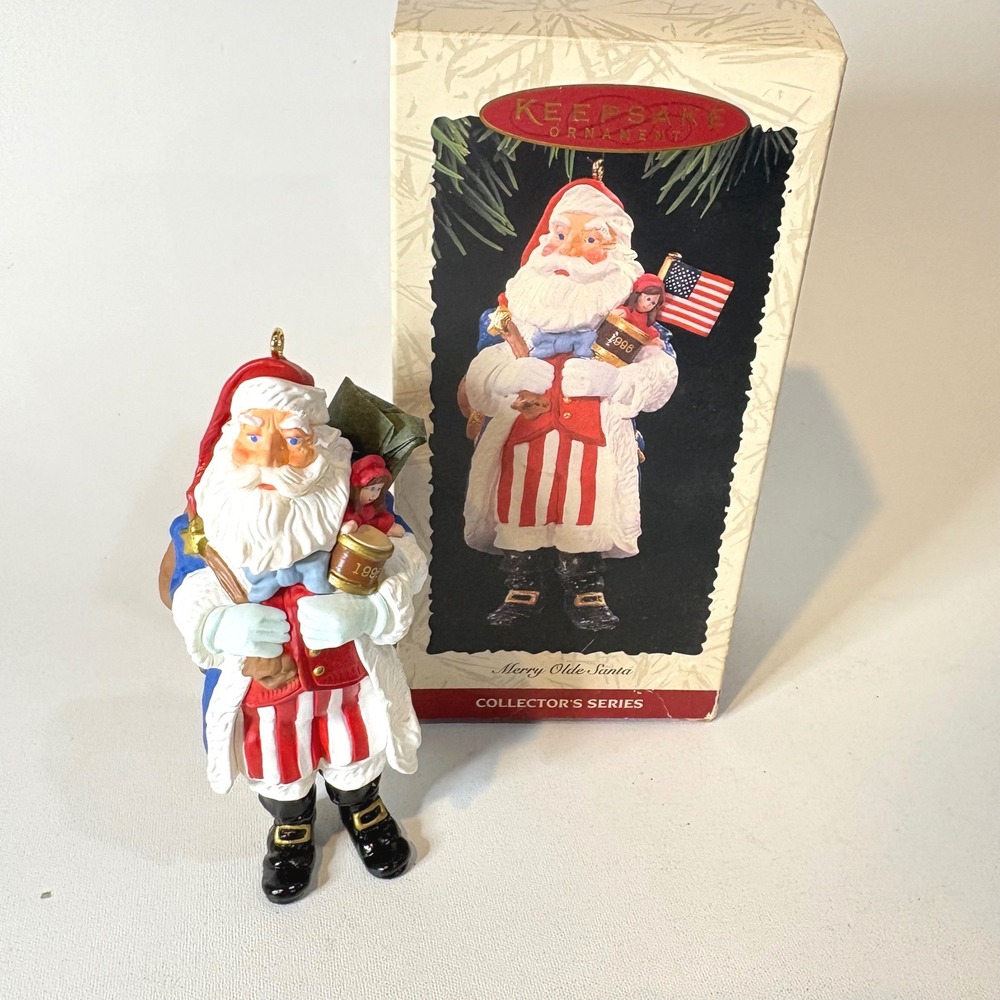 Hallmark Keepsake Ornament 1996 Merry Olde Santa Patriotic Americana QX5284